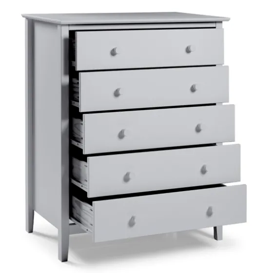 Dove Brazilian Pine Wood Five Drawer Chest-Kirkland's Home Best Sale