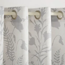 Dove Gray Floral 2-Pc. Curtain Panel Set, 84 In.-Kirkland's Home Best