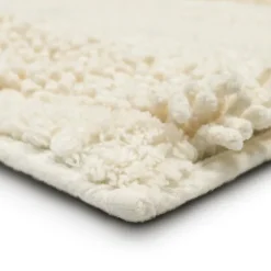 Eggshell Asymmetrical Cotton Bath Mat, 60 In.-Kirkland's Home New