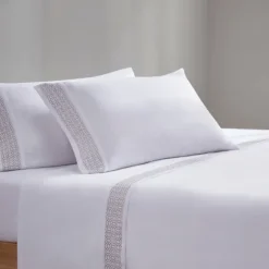 Elegant Geo Hem Microfiber 4-Pc. Full Sheet Set-Kirkland's Home Fashion