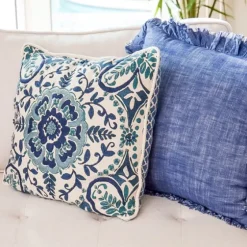 Embroidered Rope Edge French Claudia Pillow-Kirkland's Home Sale