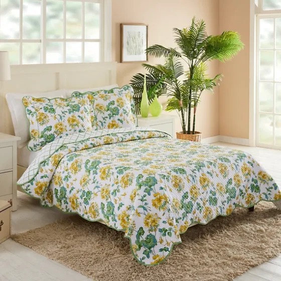 English Meadow 3-Pc. Queen Quilt Set-Kirkland's Home Cheap