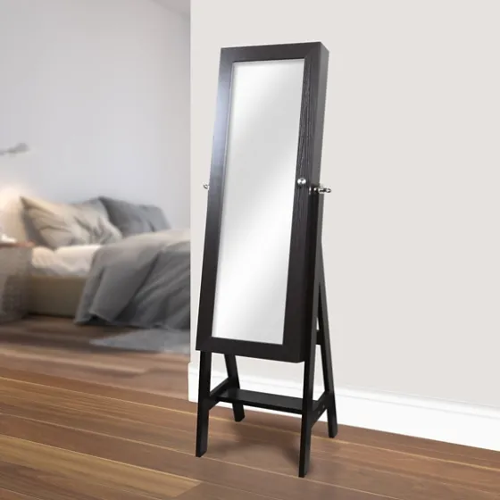 Espresso Wood Mirror Armoire-Kirkland's Home Cheap