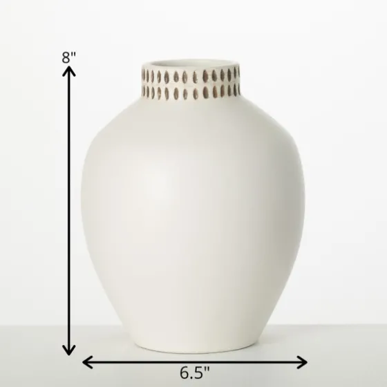 Etched Ceramic Urn Vase-Kirkland's Home Sale