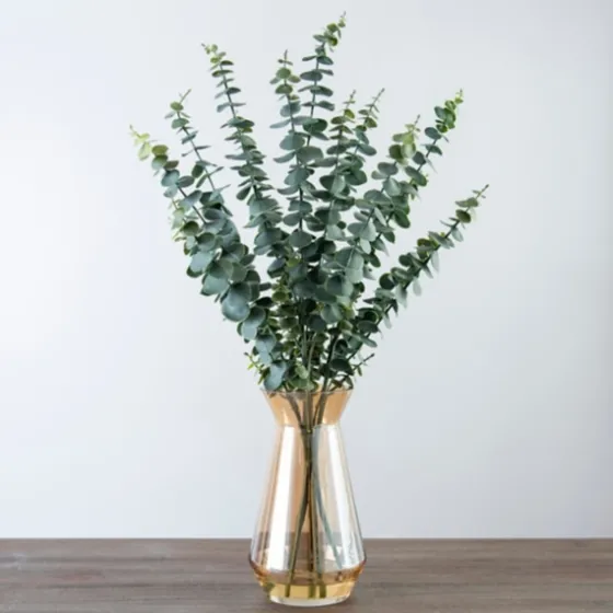 Eucalyptus And Amber Glass Vase Arrangement-Kirkland's Home Best Sale