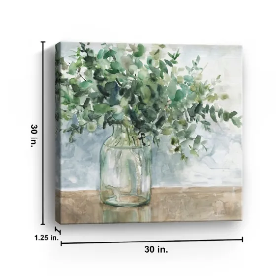 Eucalyptus Bouquet Giclee Canvas Print, 30X30 In.-Kirkland's Home Fashion