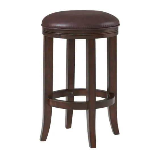 Faux Leather And Wood Counter Stool-Kirkland's Home Fashion