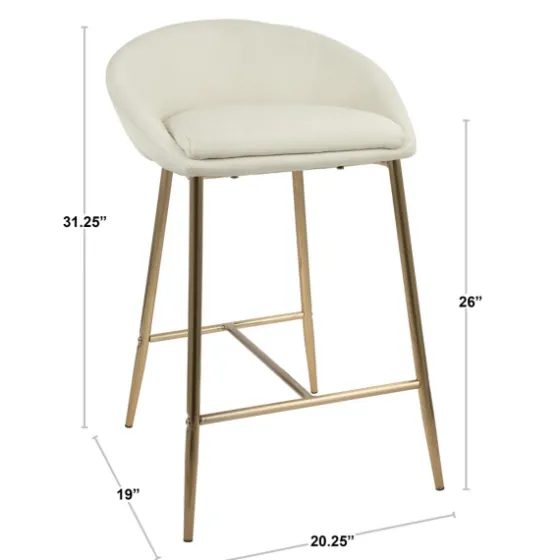Faux Leather Low Counter Stools, Set Of 2-Kirkland's Home Hot