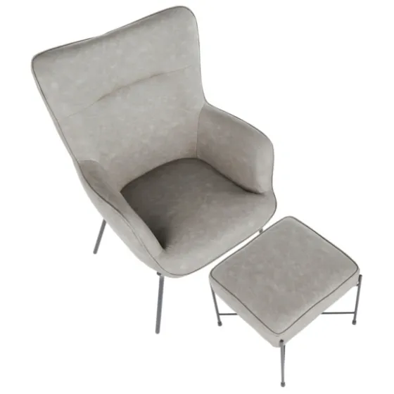Faux Leather 2-Pc. Chair And Ottoman Set-Kirkland's Home Cheap