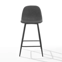 Faux Leather Slope Bar Stools, Set Of 2-Kirkland's Home Cheap