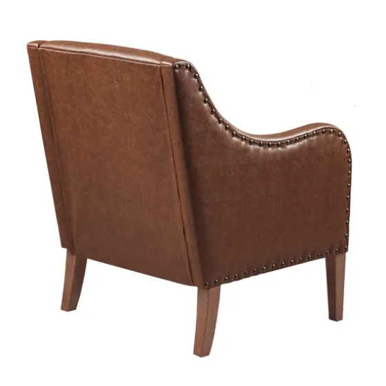 Faux Leather Sloped Arm Accent Chair-Kirkland's Home Online