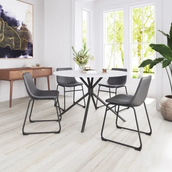 Faux Leather Sloped Dining Chairs, Set Of 2-Kirkland's Home Fashion