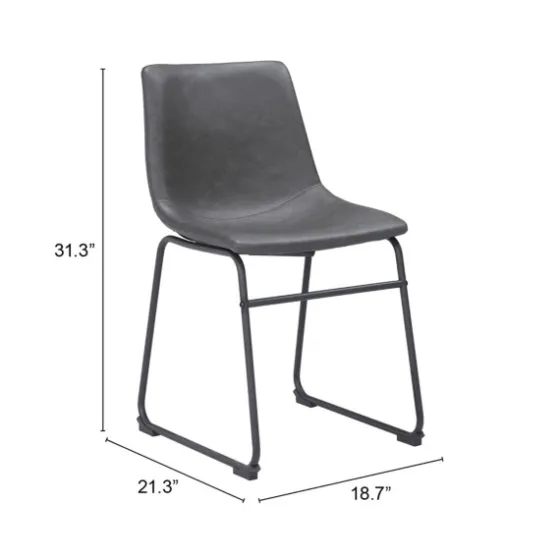 Faux Leather Sloped Dining Chairs, Set Of 2-Kirkland's Home Fashion