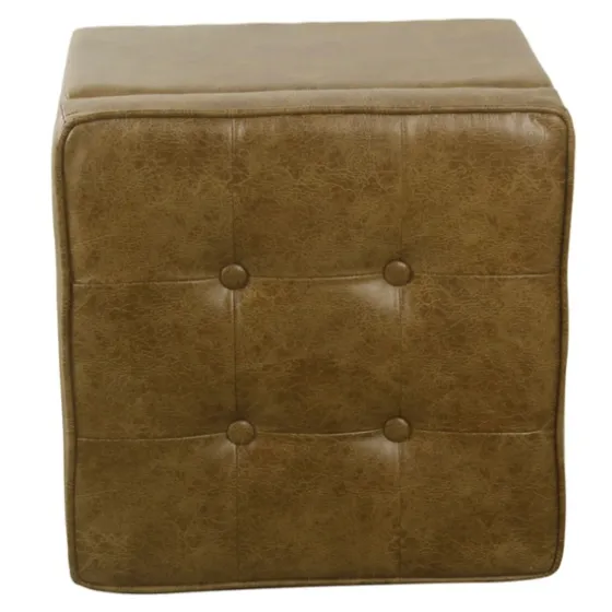 Faux Leather Tufted Storage Ottoman-Kirkland's Home Online