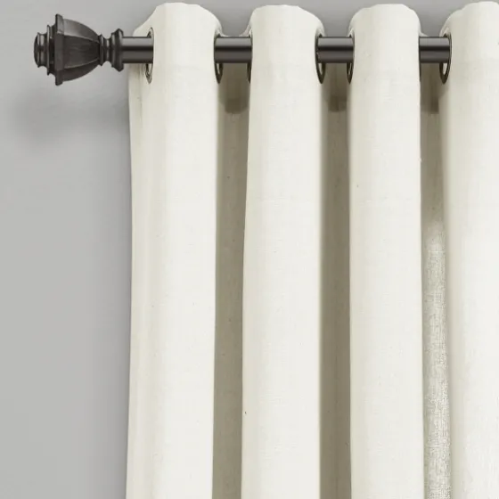 Faux Linen Curtain Panel Set, 84 In.-Kirkland's Home Best Sale