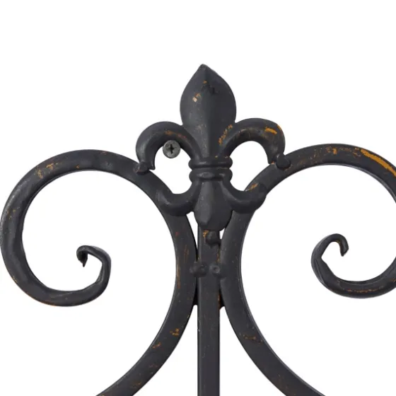 Fleur Distressed Black Iron Sconce, 25 In.-Kirkland's Home Cheap