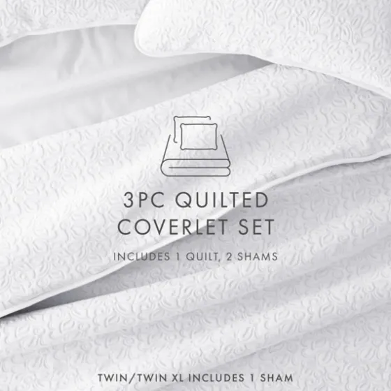 Floral Stitch 3-Pc. King Quilt Set-Kirkland's Home Best Sale