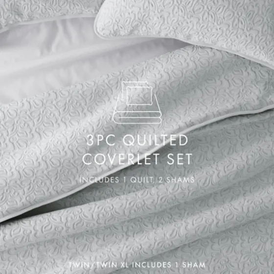 Floral Stitch 3-Pc. King Quilt Set-Kirkland's Home New