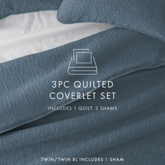 Floral Stitch 3-Pc. Queen Quilt Set-Kirkland's Home Fashion