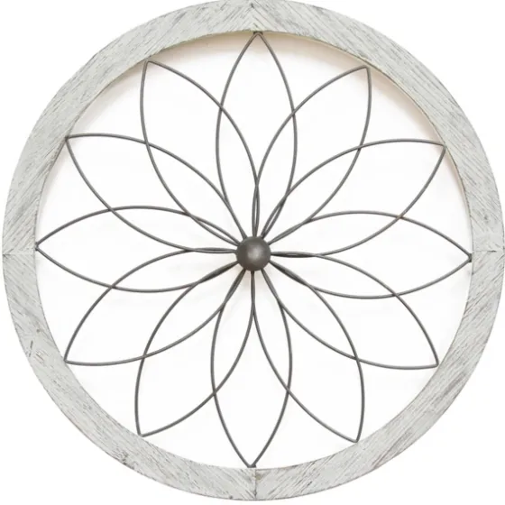 Flower Metal And Wood Art Wall Plaque-Kirkland's Home Hot