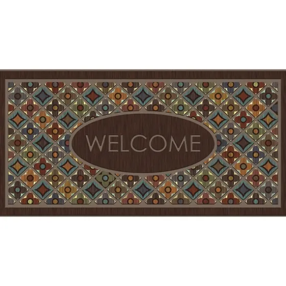Flowery Tiles Entry Doormat-Kirkland's Home Clearance