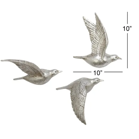 Flying Birds Wall Sculptures, Set Of 3-Kirkland's Home Discount