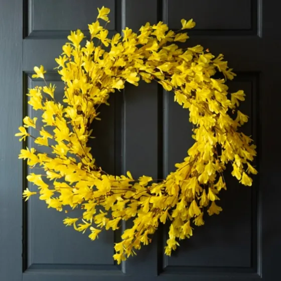 Forsythia Flowers Wreath-Kirkland's Home Cheap