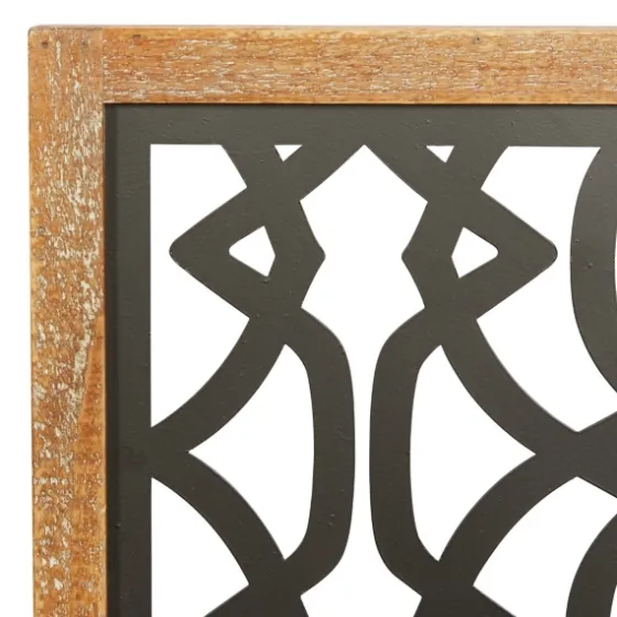 Framed Matte Black Metal Wall Plaques, Set Of 4-Kirkland's Home Sale