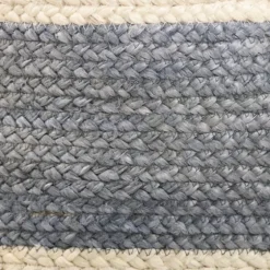 Frost Gray Bold Striped Jute Basket, 17 In.-Kirkland's Home Outlet