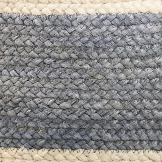 Frost Gray Bold Striped Jute Basket, 17 In.-Kirkland's Home Outlet
