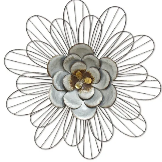 Galvanized Daisy Plaque-Kirkland's Home Online