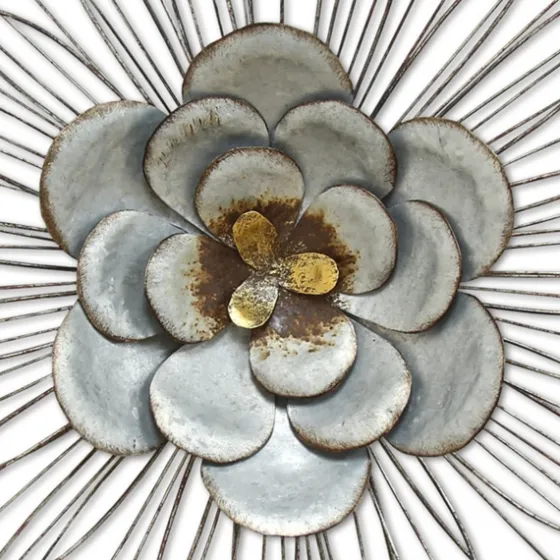 Galvanized Daisy Plaque-Kirkland's Home Online