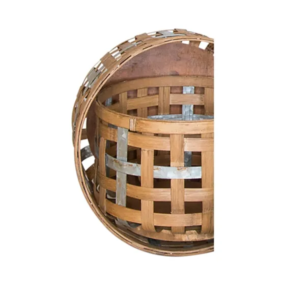 Galvanized Woven Wicker Baskets, Set Of 3-Kirkland's Home Store