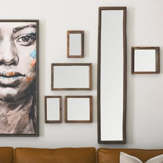 Garcelle Raw Wood Rectangle Wall Mirror-Kirkland's Home Sale