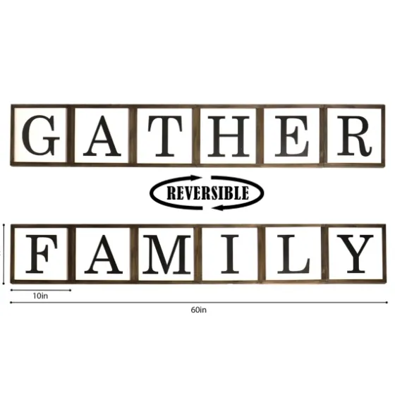 Gather Family Reversible Wood Box-Kirkland's Home Best Sale
