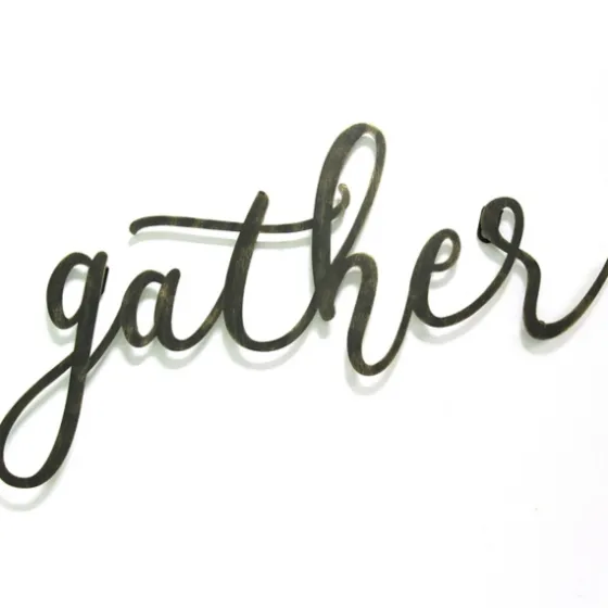 Gather Script Wall Plaque-Kirkland's Home Sale