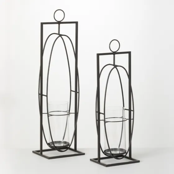 Geometric Oval 2-Pc. Hurricane Sconce Set-Kirkland's Home Best