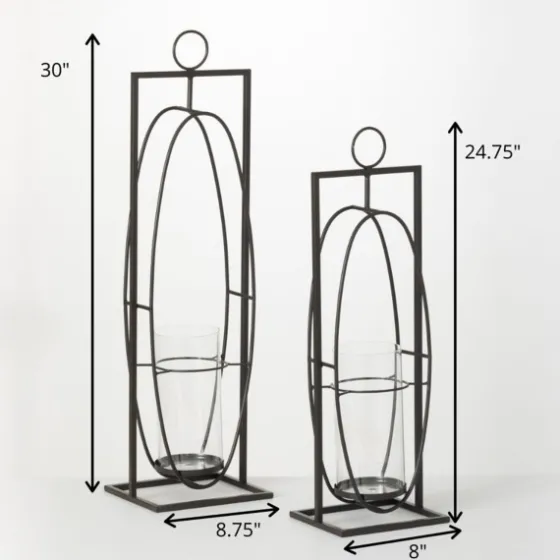 Geometric Oval 2-Pc. Hurricane Sconce Set-Kirkland's Home Best