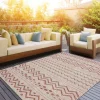 Geometric Stripe Sun Shower Outdoor Area Rug, 5X8-Kirkland's Home Clearance