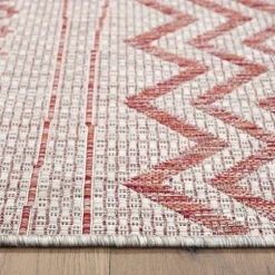 Geometric Stripe Sun Shower Outdoor Area Rug, 5X8-Kirkland's Home Clearance