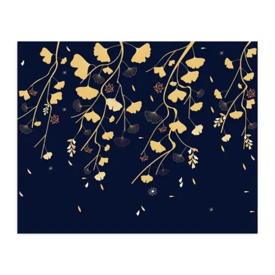 Gingko On Navy Peel And Stick Wall Mural-Kirkland's Home Shop