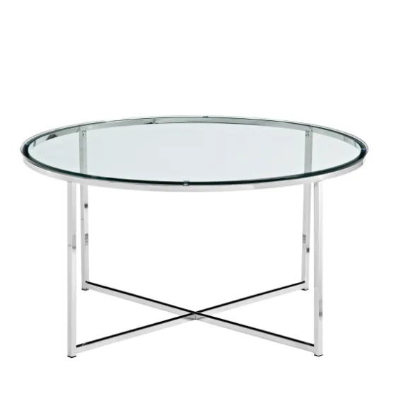 Glass & Chrome X-Base Coffee Table-Kirkland's Home Outlet