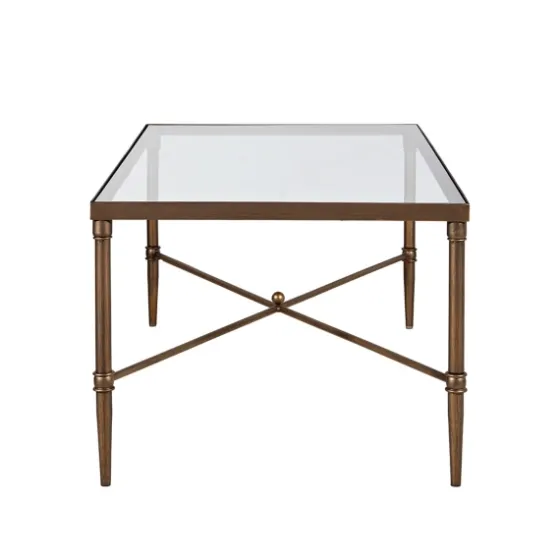 Glass And Metal Rectangle Porter Coffee Table-Kirkland's Home Sale