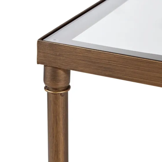 Glass And Metal Rectangle Porter Coffee Table-Kirkland's Home Sale