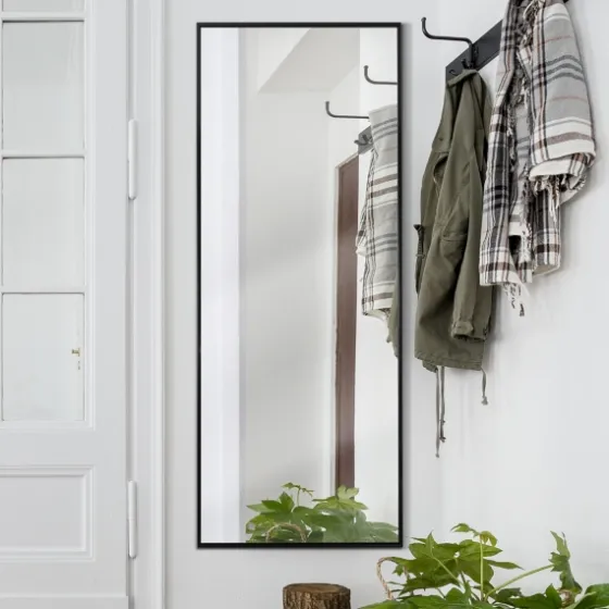 Glossy Black Frame Leaning Mirror-Kirkland's Home New