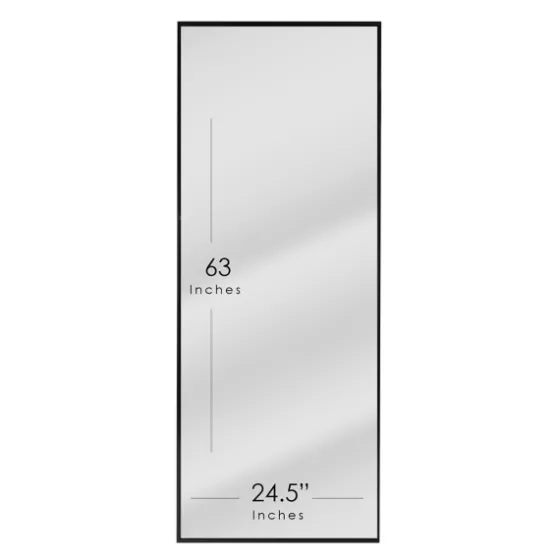 Glossy Black Frame Leaning Mirror-Kirkland's Home New