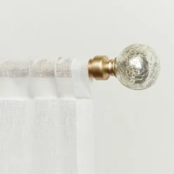 Gold Aged Mercury Sphere Curtain Rod, 72 In.-Kirkland's Home Outlet