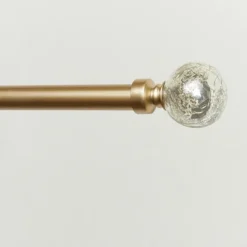Gold Aged Mercury Sphere Curtain Rod, 72 In.-Kirkland's Home Outlet