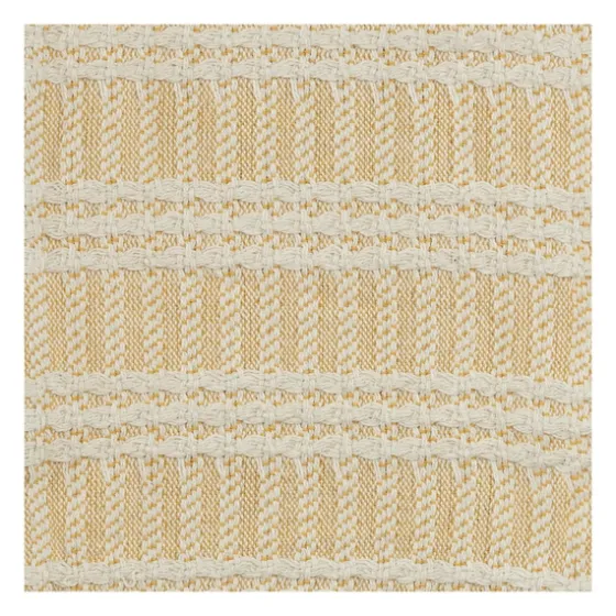 Gold And Ivory Striped Cotton Throw-Kirkland's Home Discount