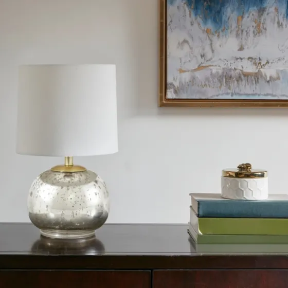 Gold And Silver Mercury Glass Table Lamp-Kirkland's Home Store